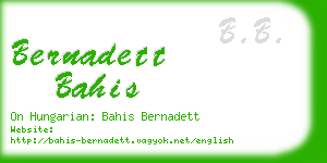 bernadett bahis business card